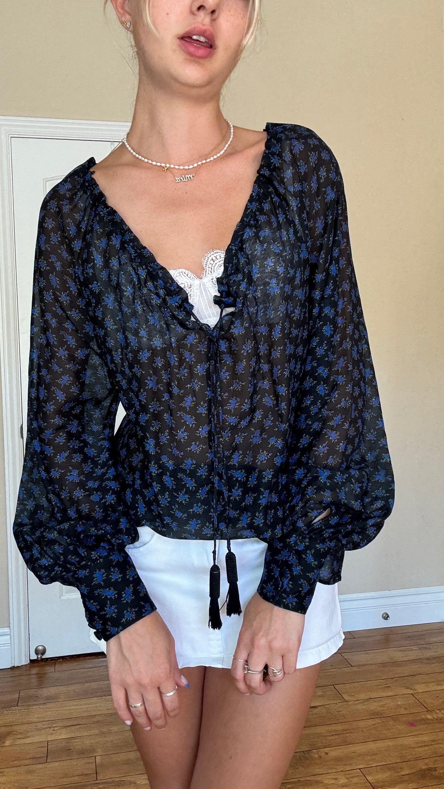 Saint Laurent Floral Top