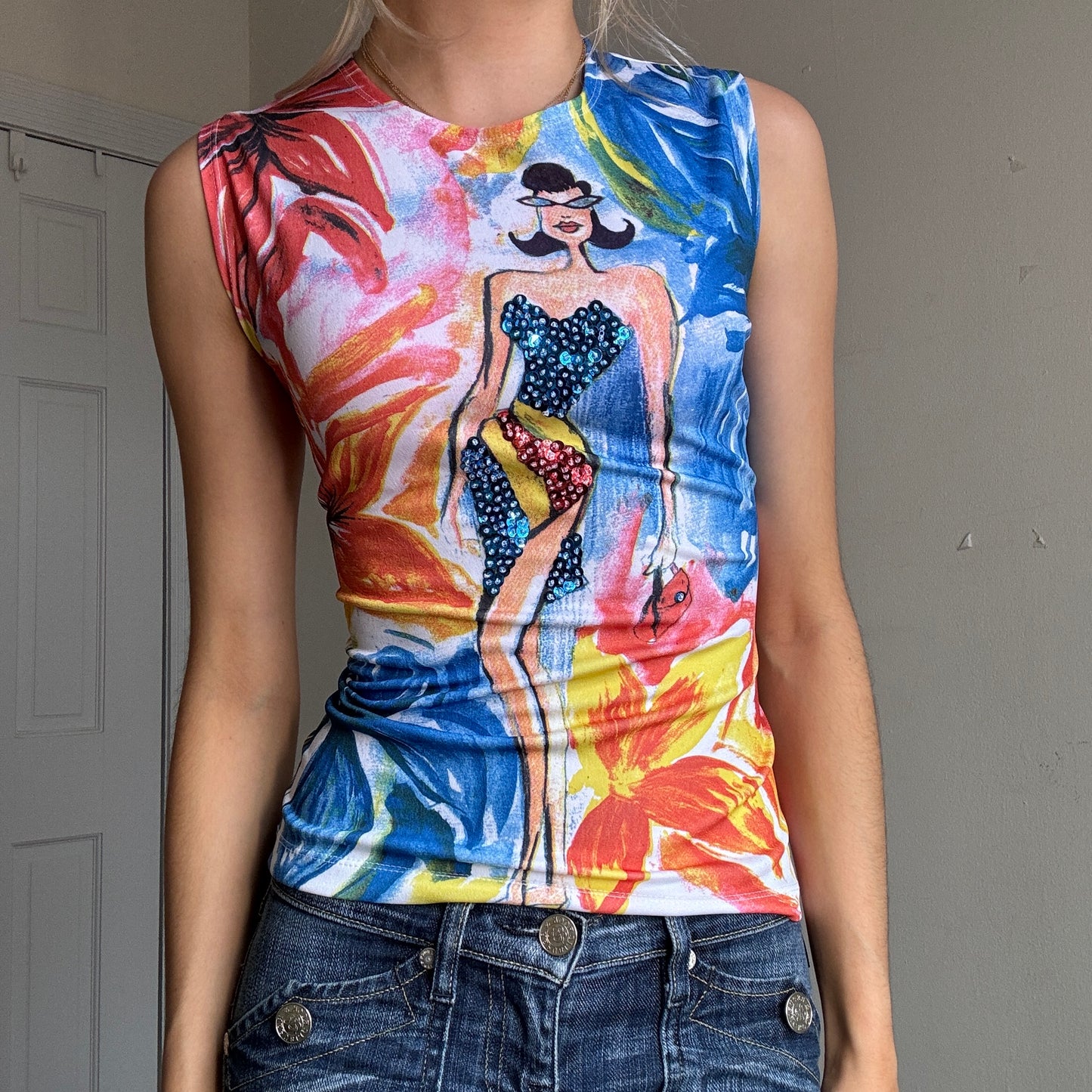 Sequins Tank Size L