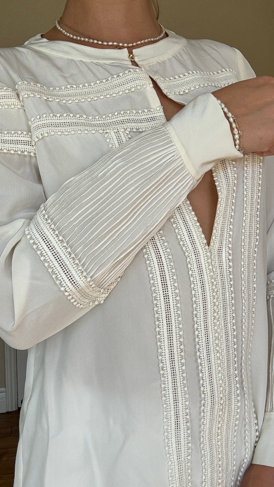 Chloe Ivory Embellished Blouse