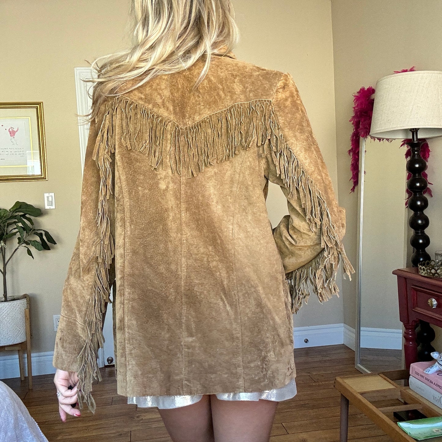Brown Suede Fringe Jacket