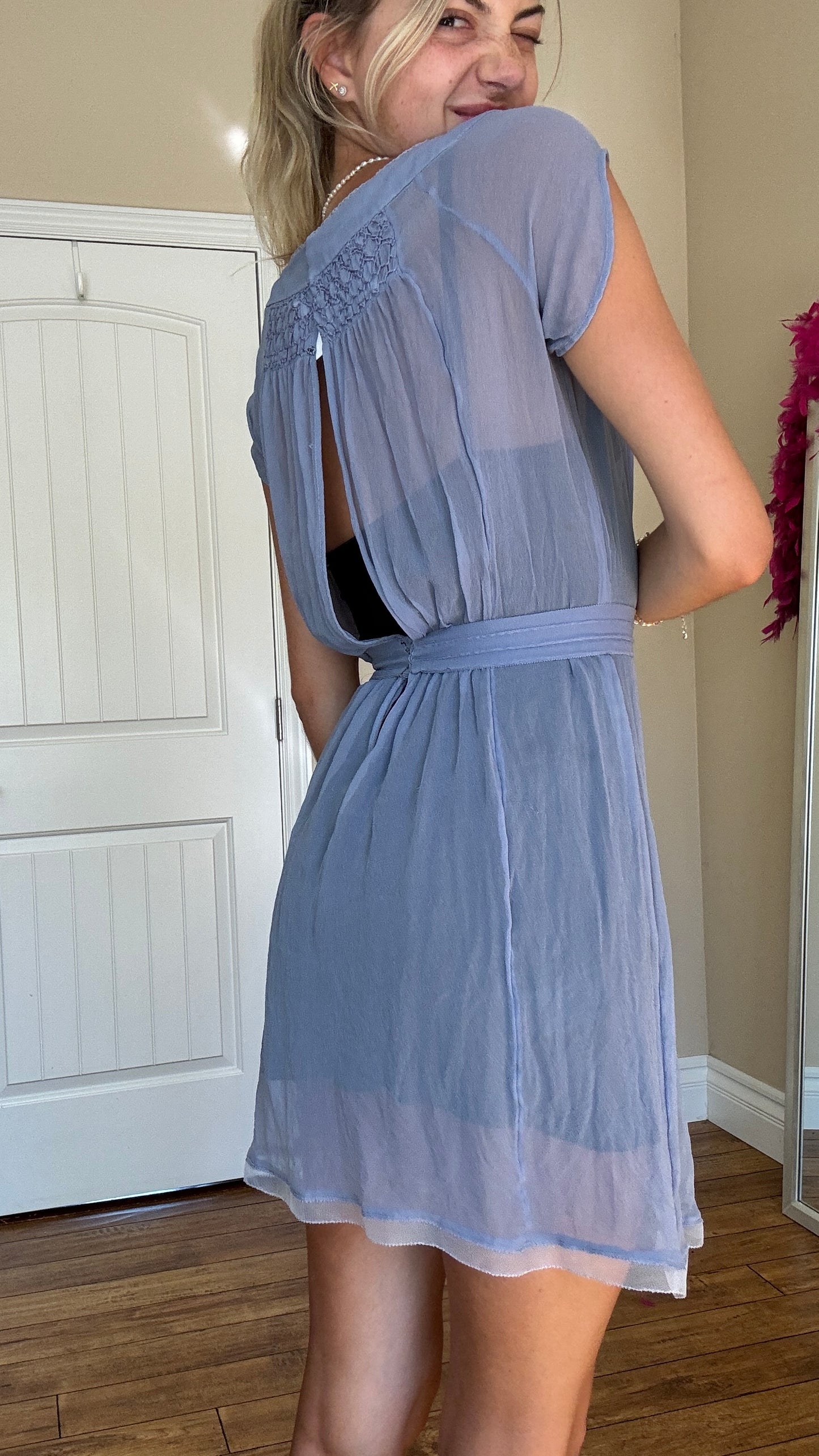 Silk Blue Dress