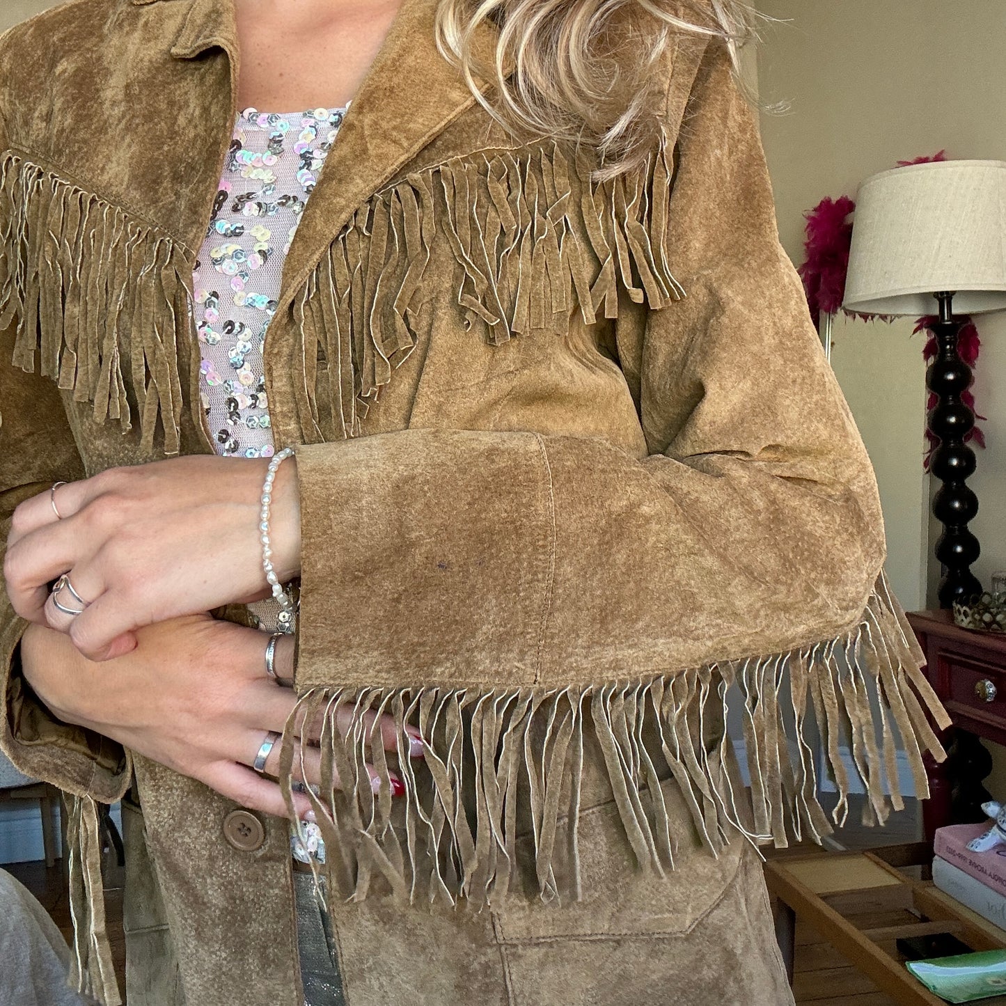 Brown Suede Fringe Jacket