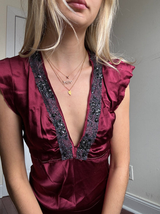 Silk Drop Waist Dress Size S