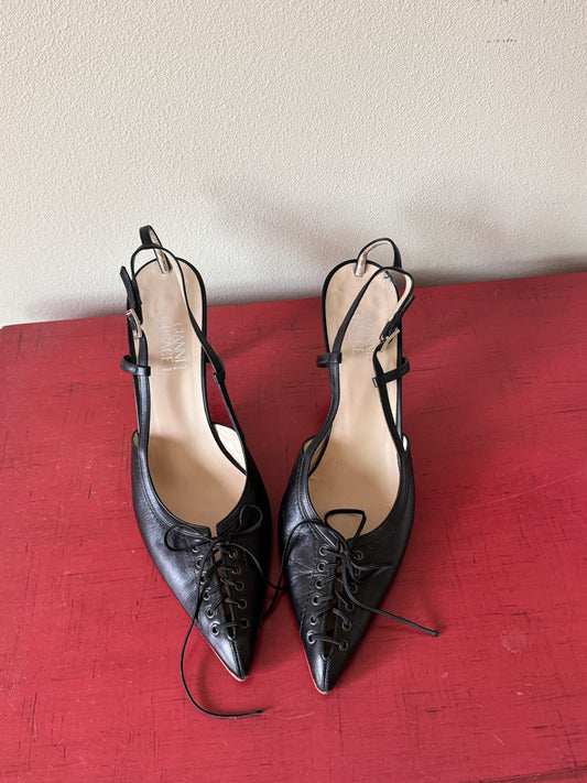 Versace Lace Up Heels