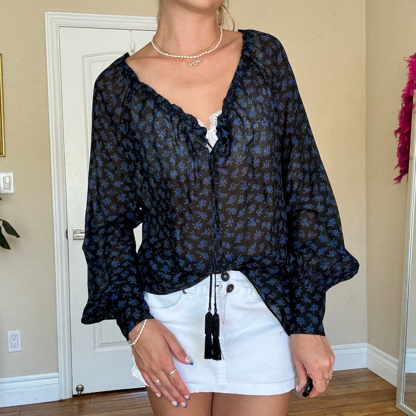 Saint Laurent Floral Top