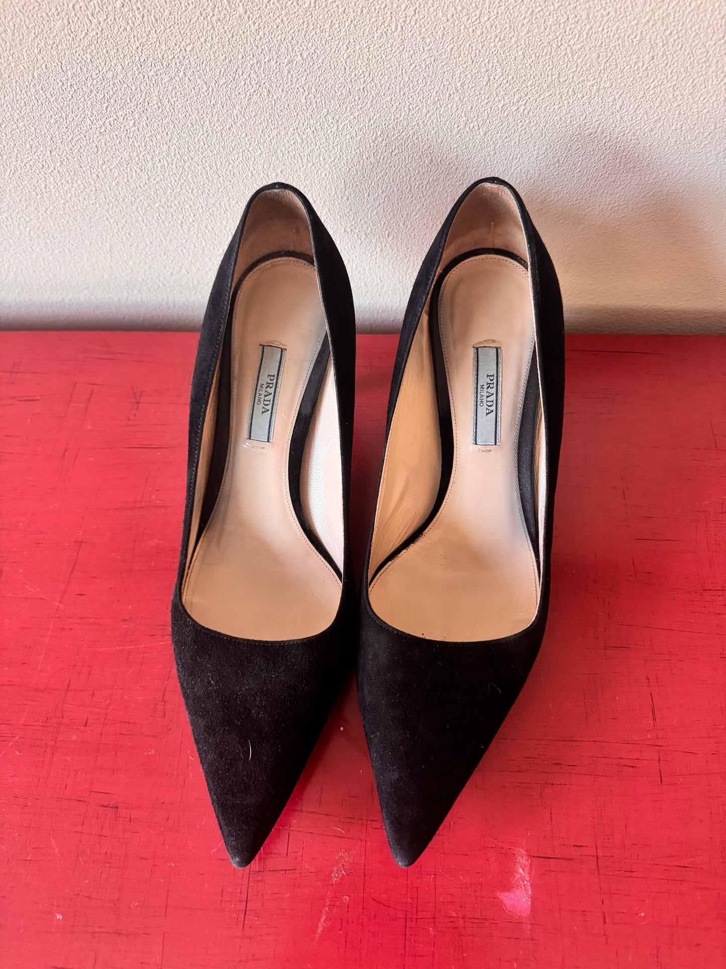 Prada Suede and Silver Heels, 40