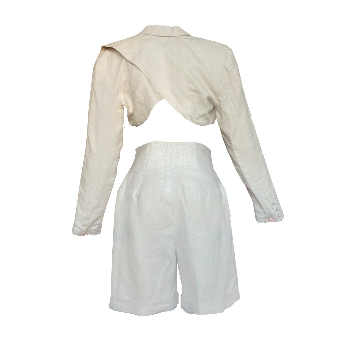 Leather and Linen Suit Set