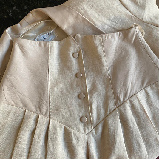 Leather and Linen Suit Set