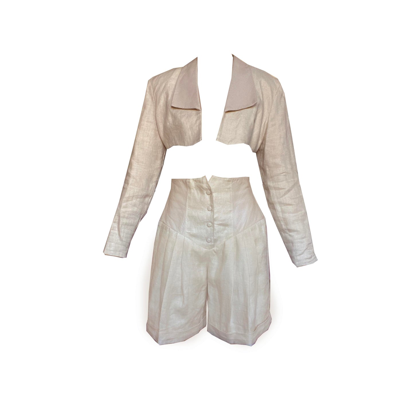 Leather and Linen Suit Set