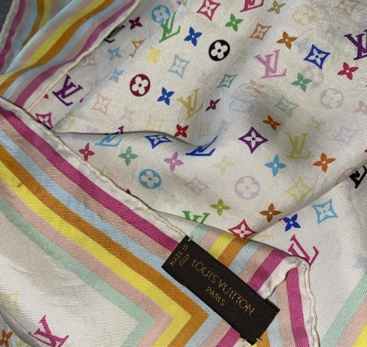 Multicolor Louis Vuitton Murakami Scarf