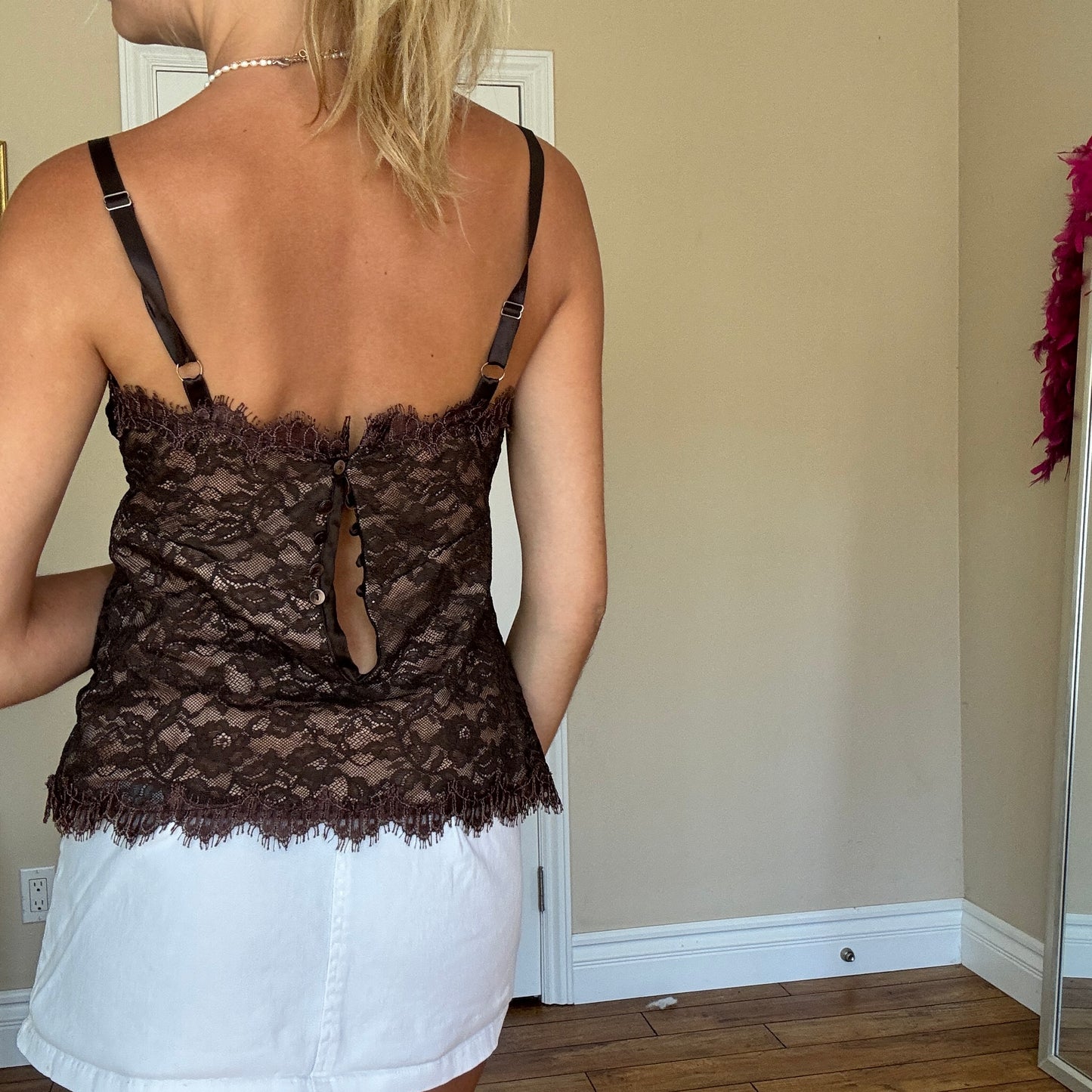 Rebecca Taylor Silk and Lace Tank