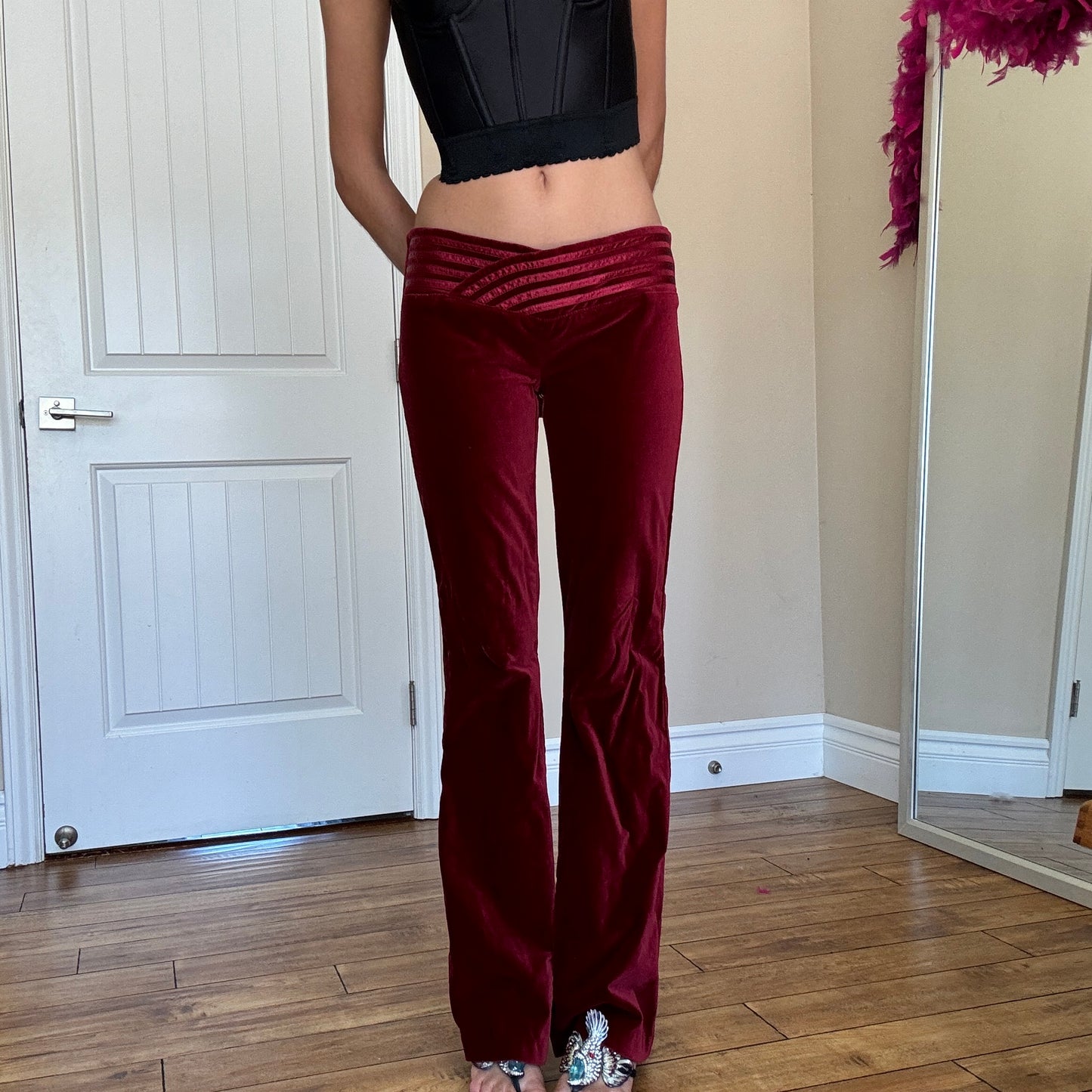 Red Velvet Trousers