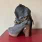 Suede Buckle Booties, 36