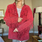 Red Suede Fringe Jacket