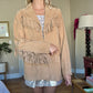 Camel Suede Fringe Jacket