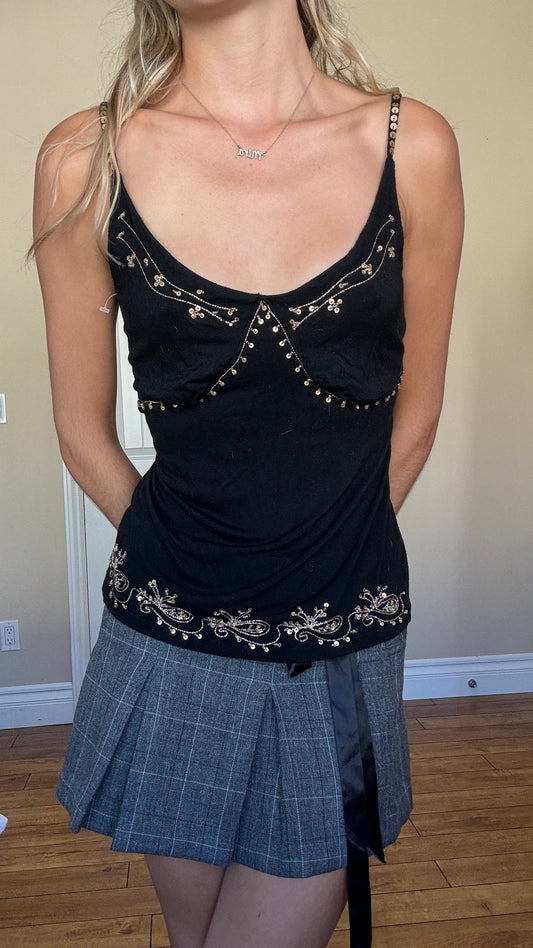 Black and Gold Cami