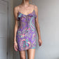 Purple Emanuel Ungaro Silk Mini Dress Size 38