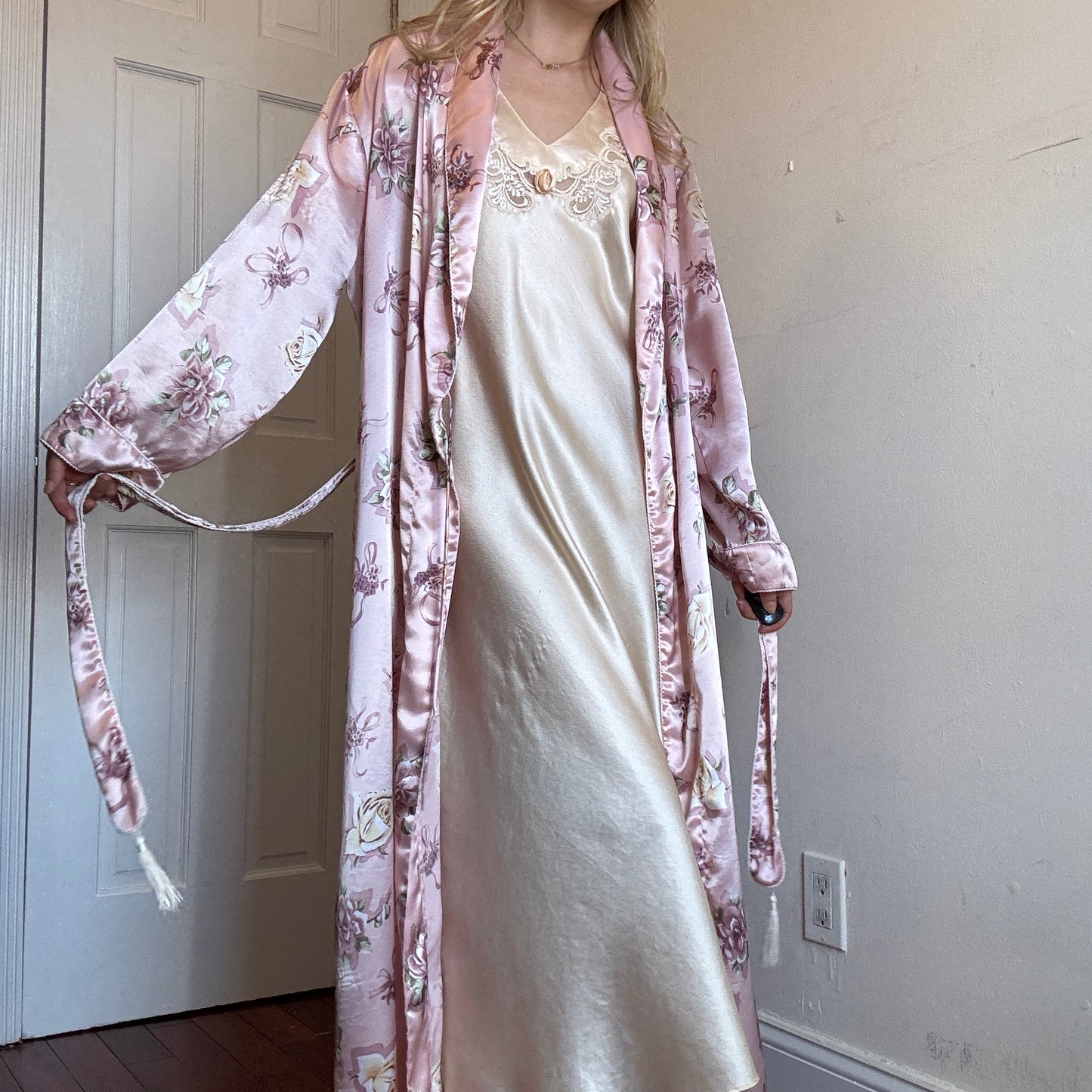 Dior Pink Satin Robe