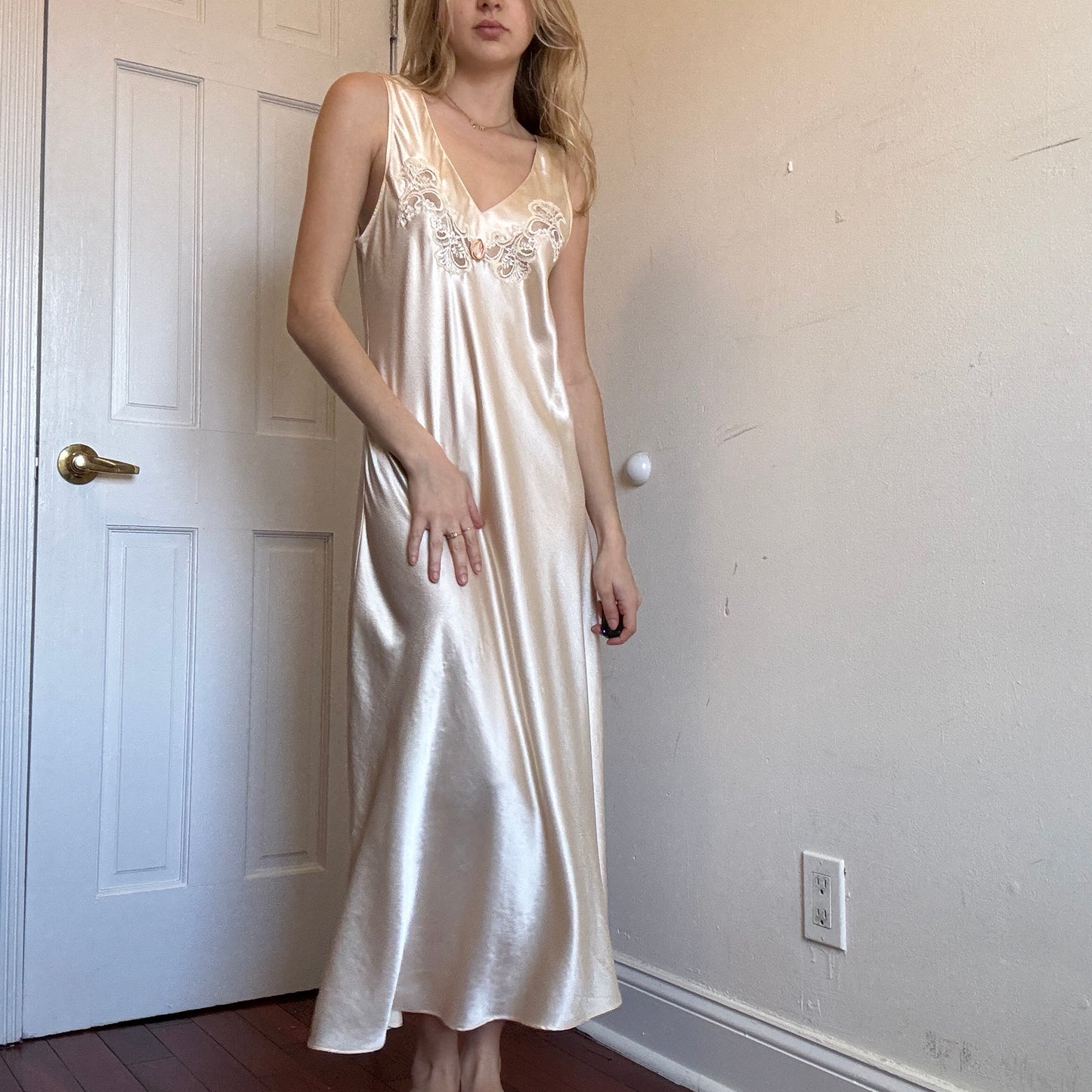 Dior Cream Lace Slip Dress