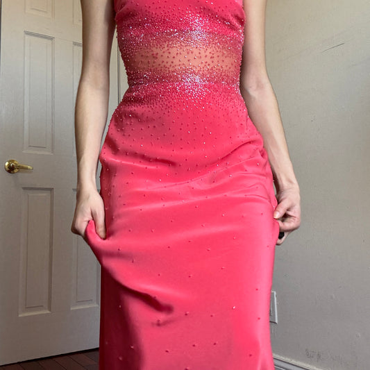 Gilar Pink Beaded Gown Size 2
