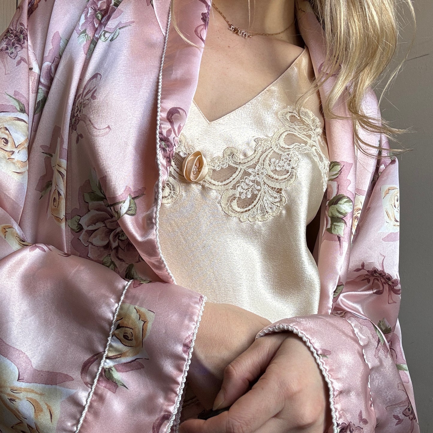 Dior Pink Satin Robe