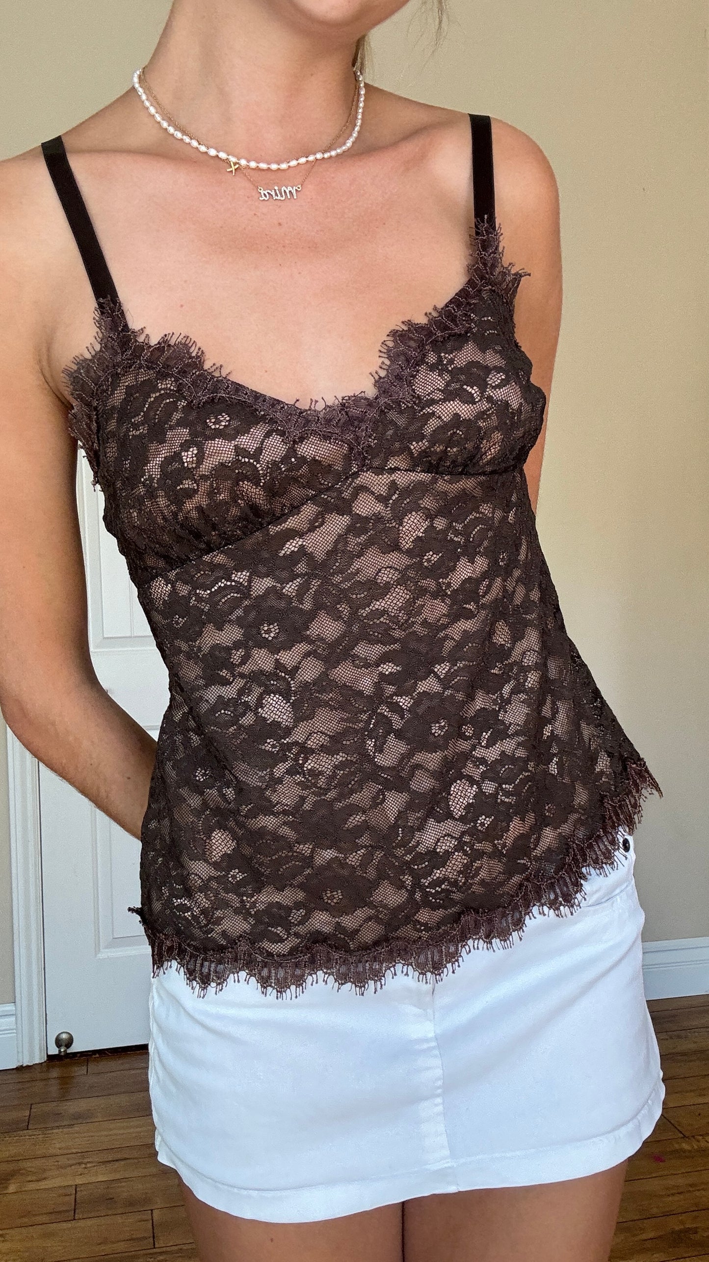 Rebecca Taylor Silk and Lace Tank