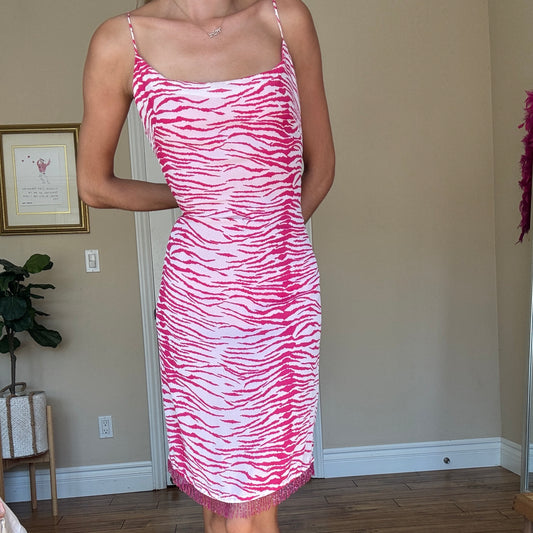 Zebra Beaded Dress