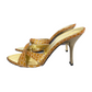 Giuseppi Zanotti Embossed Gold Heels 8