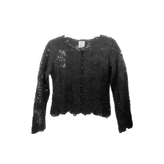 Moschino Lace and Crochet Beaded Cardigan