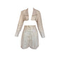Leather and Linen Suit Set