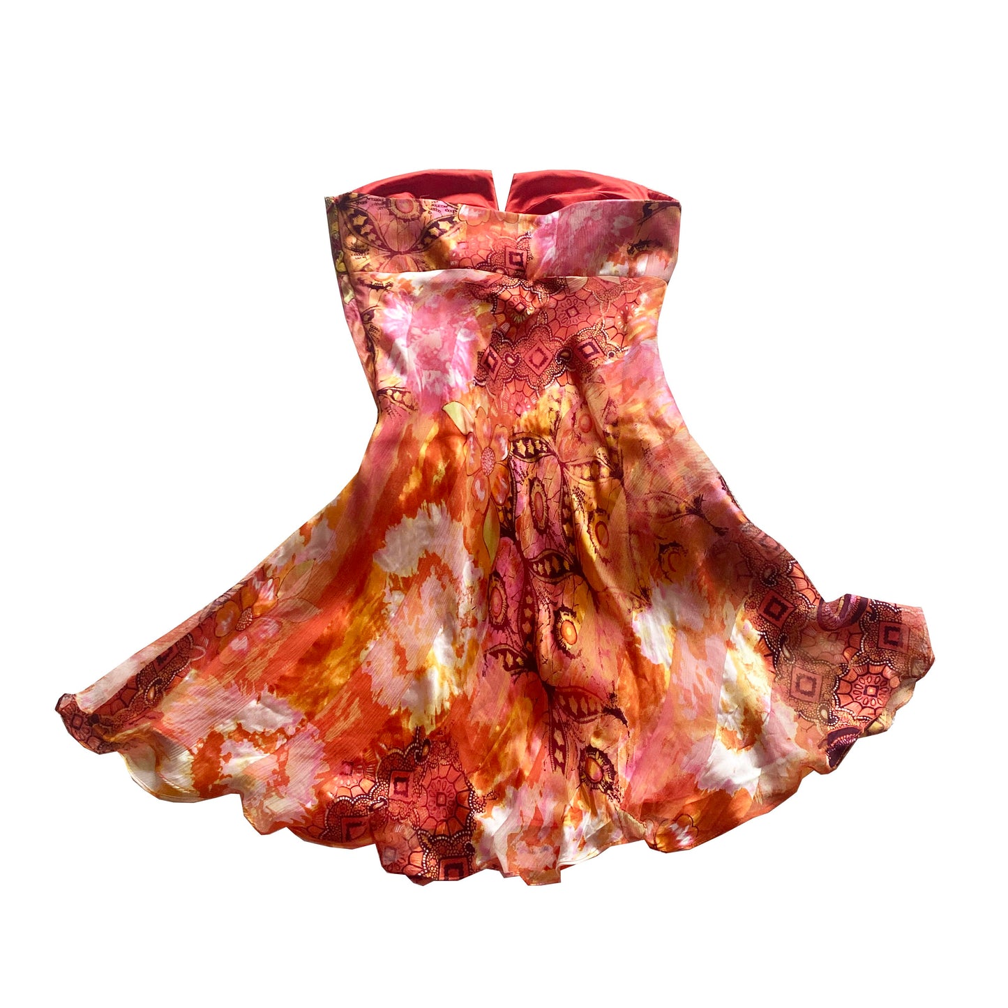 Silk Sunset Halter Dress